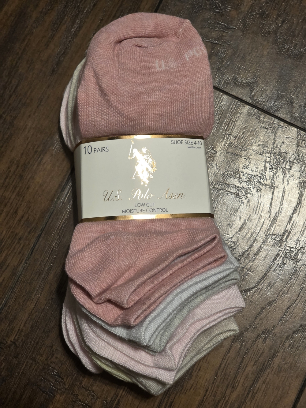 U.S. Polo Assn. Low Cut Athletic Socks - Pink Blend (10 Pairs)